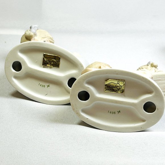 Homco Children Figurines 1706 Vintage Boy & Girl Fountain Teeter Totter TWO Pcs - Picture 8 of 8